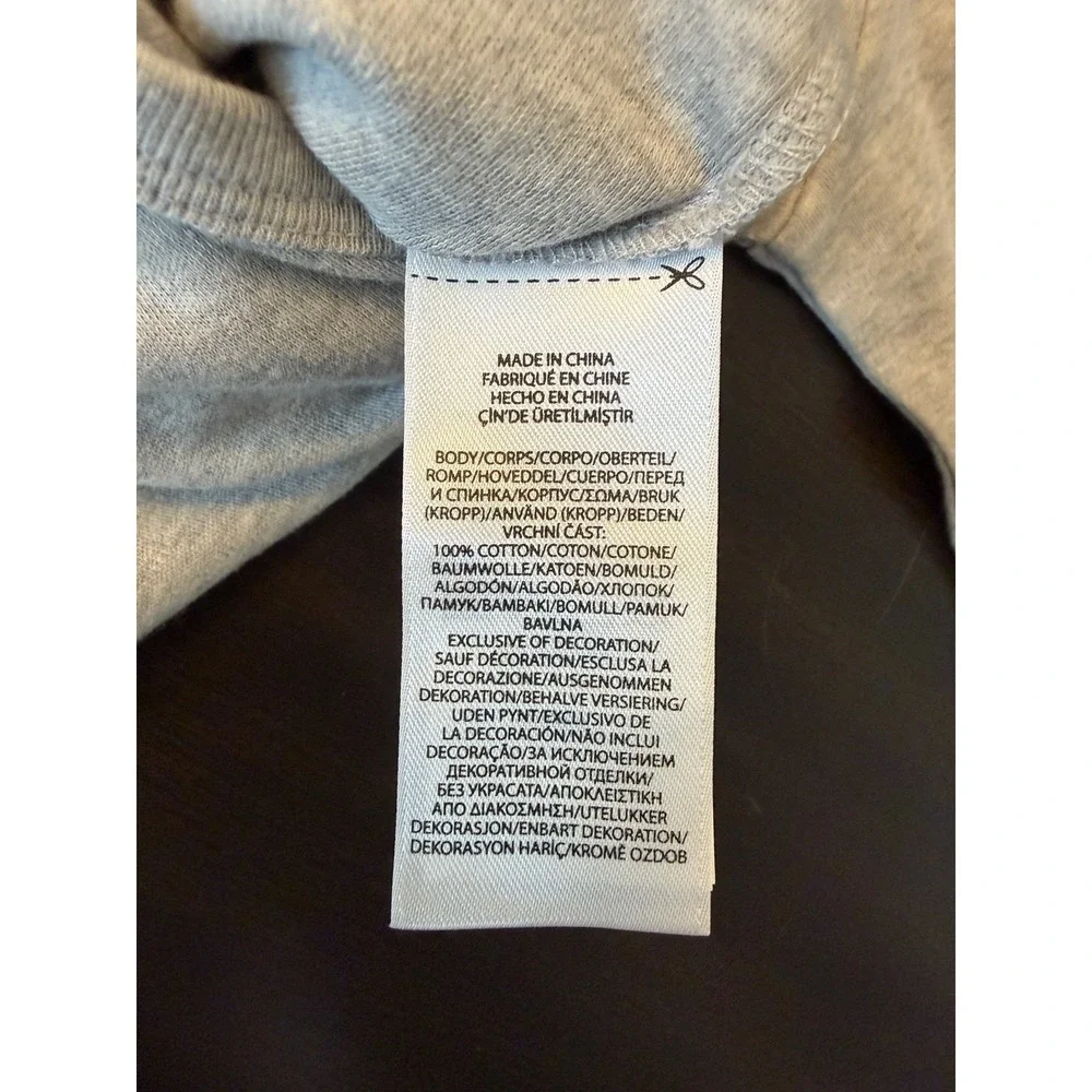 Ralph Lauren Soft Cotton Long-Sleeve Polo Bodysuit Gray NWT 18 Mo. Baby